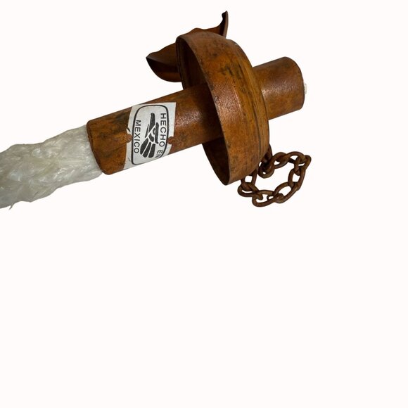 Talavera Tabletop Oil Lamp Cardinal of Peace VTG Artist Sign Outdoor Patio Torch - Picture 16 of 16